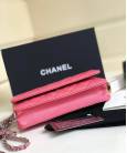 Сумка Ch*nel WOC Wallet On Chain Caviar Coral Pink